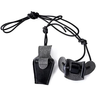 DONGKER Corde de serrage pour archer, tendeur d'arc en cuir pour arc recourbé et accessoires d'arc long DONGKER Corde de serrage pour archer, tendeur d'arc en cuir pour arc recourbé et accessoires d'arc long
