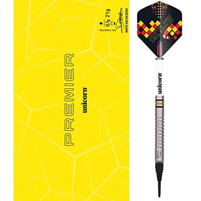 Unicorn Dimitri Van den Bergh Jeu de fléchettes 70% tungstène Pointe souple en plastique 18 g Unicorn Dimitri Van den Bergh Jeu de fléchettes 70% tungstène Pointe souple en plastique 18 g