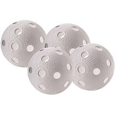 EXEL Precision F-Liiga Lot de 4 balles de hockey et de compétition avec certificat IFF pour qualité contrôlée Blanc EXEL Precision F-Liiga Lot de 4 balles de hockey et de compétition avec certificat IFF pour qualité contrôlée Blanc