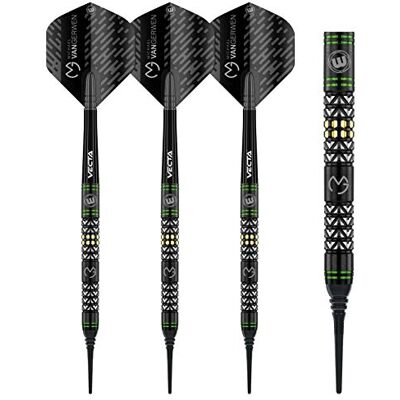 WINMAU Michael Van Gerwn MvG Vantage Tungstène Softip Fléchettes 18 Gramme avec Prism Vols et Vecta Porte-empennages (Tiges de fléchettes) WINMAU Michael Van Gerwn MvG Vantage Tungstène Softip Fléchettes 18 Gramme avec Prism Vols et Vecta Porte-empennages (Tiges de fléchettes)