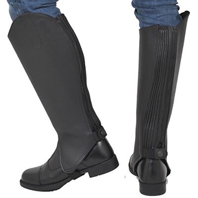 Riders Trend Chaps-chaps d'équitation en cuir de vachette de qualité supérieure avec doublure Amara Taille XS Riders Trend Chaps-chaps d'équitation en cuir de vachette de qualité supérieure avec doublure Amara Taille XS