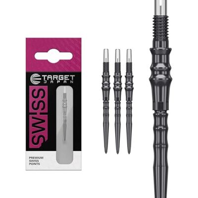 Target Darts Target Japan Premium Swiss Steel Darts Points, 3 Pack Set of Tips 30MM – Zwart Dartpunten vervangen, reservepunten, professionele dartaccessoires Target Darts Target Japan Premium Swiss Steel Darts Points, 3 Pack Set of Tips 30MM – Zwart Dartpunten vervangen, reservepunten, professionele dartaccessoires