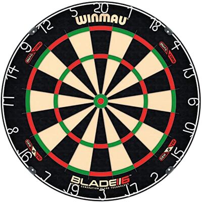 WINMAU Darts Blade 6 Dual Core Professional Dartboard with Official tournament specifications Endorsed by the PDC WINMAU Darts Blade 6 Dual Core Professional Dartboard with Official tournament specifications Endorsed by the PDC