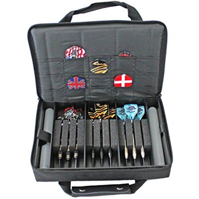 McDart Master Sac de fléchettes avec 9 fléchettes et accessoires en acier McDart Master Sac de fléchettes avec 9 fléchettes et accessoires en acier