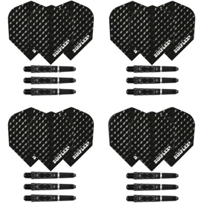 Harrows Lot de 4 jeux de tiges de fléchettes Dimplex et ailettes de fléchettes Dimplex – 12 tiges de fléchettes, 12 ailettes de fléchettes au total – Moyennes et courtes (courtes, noires) Harrows Lot de 4 jeux de tiges de fléchettes Dimplex et ailettes de fléchettes Dimplex – 12 tiges de fléchettes, 12 ailettes de fléchettes au total – Moyennes et courtes (courtes, noires)
