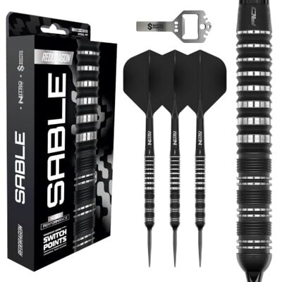 Dragon Fléchettes – Sable Series Switch Points Powered by Winmau Jeu de fléchettes en acier 90 % tungstène Parallèle, Torpedo & Bomb Barrel Fléchettes Proi avec pointe en métal 21 g, 22 Dragon Fléchettes – Sable Series Switch Points Powered by Winmau Jeu de fléchettes en acier 90 % tungstène Parallèle, Torpedo & Bomb Barrel Fléchettes Proi avec pointe en métal 21 g, 22