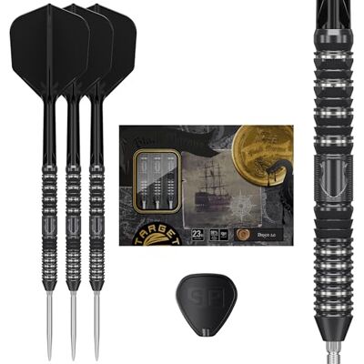 Target Darts Target Japan Black Marque Draco G2 Steel Tip Darts with Kflex 21.5G 90% wolfraam dartset, K-Flex vleugels en shaft nr. 6, Nano Swiss Point punten, Mathew Lee Gen 2 Target Darts Target Japan Black Marque Draco G2 Steel Tip Darts with Kflex 21.5G 90% wolfraam dartset, K-Flex vleugels en shaft nr. 6, Nano Swiss Point punten, Mathew Lee Gen 2