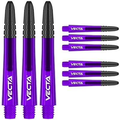 WINMAU Vecta Tiges de fléchettes en Polycarbonate 1 Ensemble par paquet (3 Fléchettes Tiges au total) Accessoires de fléchettes professionnelles Tiges intermédiaires violettes et noires WINMAU Vecta Tiges de fléchettes en Polycarbonate 1 Ensemble par paquet (3 Fléchettes Tiges au total) Accessoires de fléchettes professionnelles Tiges intermédiaires violettes et noires
