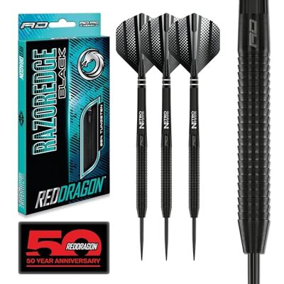 Dragon Fléchettes Razor Edge Series en tungstène professionnel en acier avec ailettes et tiges Dragon Fléchettes Razor Edge Series en tungstène professionnel en acier avec ailettes et tiges