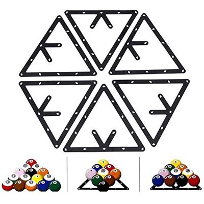 VGEBY supports triangulaires, 6 pièces, stable et durable pour fixation de boules de billard, supports de billard, pour home entertainment, bars, and competitions VGEBY supports triangulaires, 6 pièces, stable et durable pour fixation de boules de billard, supports de billard, pour home entertainment, bars, and competitions
