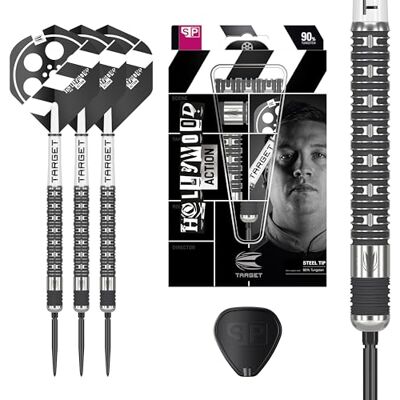 Target Darts TARGET Jeu de fléchettes Chris Dobey Hollywood Action 90 % tungstène avec pointe en acier Swiss Point – Fléchettes Player Edition, tiges Pro Grip et ailettes Pro Ultra n°2, outil SP inclus, jeux de Target Darts TARGET Jeu de fléchettes Chris Dobey Hollywood Action 90 % tungstène avec pointe en acier Swiss Point – Fléchettes Player Edition, tiges Pro Grip et ailettes Pro Ultra n°2, outil SP inclus, jeux de