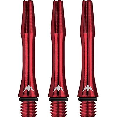 Mission Alicross Lot de 3 tiges de fléchettes en aluminium Rouge court Mission Alicross Lot de 3 tiges de fléchettes en aluminium Rouge court