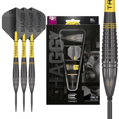 Target Darts Scott Williams Jeu de fléchettes noires 90 % tungstène avec pointe en acier – 23 g – Fléchettes Swiss Point, outil SP inclus, jeu de fléchettes à poils longs Player Edition Target Darts Scott Williams Jeu de fléchettes noires 90 % tungstène avec pointe en acier – 23 g – Fléchettes Swiss Point, outil SP inclus, jeu de fléchettes à poils longs Player Edition