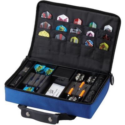 CASEMASTER Étui de transport classique en nylon pour fléchettes en acier et pointe souple, peut contenir 12 fléchettes de nombreux autres accessoires via de généreuses poches de rangement, tubes et CASEMASTER Étui de transport classique en nylon pour fléchettes en acier et pointe souple, peut contenir 12 fléchettes de nombreux autres accessoires via de généreuses poches de rangement, tubes et