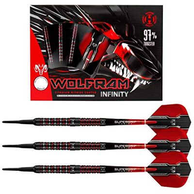 Harrows Wolfram Infinity 97 % tungstène Jeu de fléchettes à pointe souple 18 g et 20 g Contient des tiges Fusion Supergrip et des ailettes Prime de 100 microns (18 g) Harrows Wolfram Infinity 97 % tungstène Jeu de fléchettes à pointe souple 18 g et 20 g Contient des tiges Fusion Supergrip et des ailettes Prime de 100 microns (18 g)