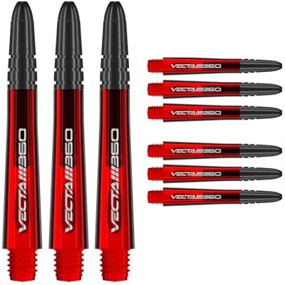 WINMAU Vecta Tiges de fléchettes en polycarbonate 1 set par paquet (3 tiges au total) Accessoires de fléchettes professionnels Arbres intermédiaires Red & Black Blade360 WINMAU Vecta Tiges de fléchettes en polycarbonate 1 set par paquet (3 tiges au total) Accessoires de fléchettes professionnels Arbres intermédiaires Red & Black Blade360