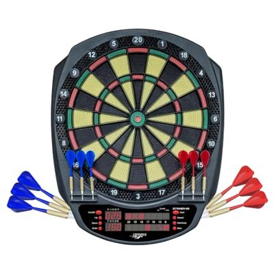 Carromco Stricer-401 Cible de fléchettes électronique 3 trous Rouge/vert/beige/noir pour 1 à 8 joueurs avec flèches et bloc d'alimentation, avec 34 jeux/584 variations (y compris cricket) Carromco Stricer-401 Cible de fléchettes électronique 3 trous Rouge/vert/beige/noir pour 1 à 8 joueurs avec flèches et bloc d'alimentation, avec 34 jeux/584 variations (y compris cricket)