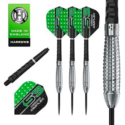Harrows Jeu de fléchettes Dimplex Bomb et fuselées I Fléchettes professionnelles 90 % tungstène pointe en acier tous poids I 10 pièces avec tiges Dimplex Midi noires et ailettes Dimplex (forme omb, 21 Harrows Jeu de fléchettes Dimplex Bomb et fuselées I Fléchettes professionnelles 90 % tungstène pointe en acier tous poids I 10 pièces avec tiges Dimplex Midi noires et ailettes Dimplex (forme omb, 21