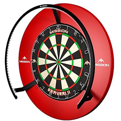 Mission Torus 270 Système d'éclairage LED pour cible de fléchettes avec accès facile à la zone de jeu de fléchettes pour un jeu illimité. Disponible en noir, rouge et bleu sablé Mission Torus 270 Système d'éclairage LED pour cible de fléchettes avec accès facile à la zone de jeu de fléchettes pour un jeu illimité. Disponible en noir, rouge et bleu sablé