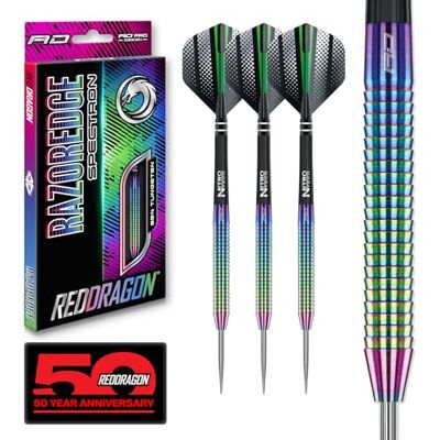 Dragon Fléchettes Razor Edge Series en tungstène professionnel en acier avec ailettes et tiges Dragon Fléchettes Razor Edge Series en tungstène professionnel en acier avec ailettes et tiges