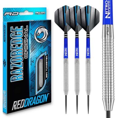 Dragon Razor Edge Original 20 g – Fléchettes professionnelles en tungstène avec ailettes et tiges Dragon Razor Edge Original 20 g – Fléchettes professionnelles en tungstène avec ailettes et tiges