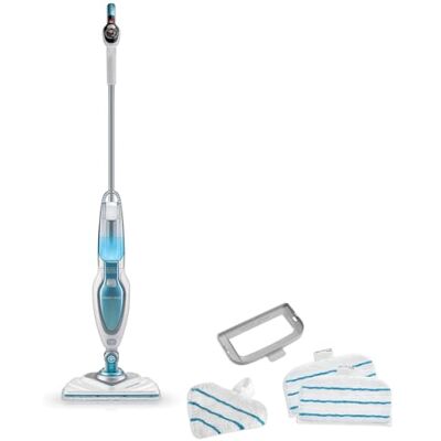 Black & Decker Balai Vapeur avec 4 Accessoires Nettoyeur de Sol 1600W Multi-Surfaces Temps de Chauffe 15 sec Tête Transformable Réservoir 460 ml Nettoyage Parfait FSM1630-QS Black & Decker Balai Vapeur avec 4 Accessoires Nettoyeur de Sol 1600W Multi-Surfaces Temps de Chauffe 15 sec Tête Transformable Réservoir 460 ml Nettoyage Parfait FSM1630-QS