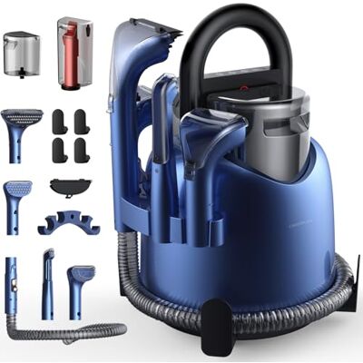 Deerma DEM-BY200 Nettoyeur de taches et aspirateur portable 2 en 1, puissance de 900 W, 5 brosses spéciales – Pour le nettoyage en profondeur des sols durs et des textiles Deerma DEM-BY200 Nettoyeur de taches et aspirateur portable 2 en 1, puissance de 900 W, 5 brosses spéciales – Pour le nettoyage en profondeur des sols durs et des textiles