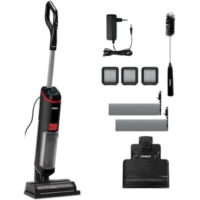 Polti Rollysteam WD20 Lave-vaisselle avec fonction vapeur et aspirateur, 750 W, nettoyage complet en une seule étape, voiture de nettoyage, noir Polti Rollysteam WD20 Lave-vaisselle avec fonction vapeur et aspirateur, 750 W, nettoyage complet en une seule étape, voiture de nettoyage, noir