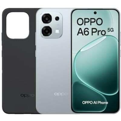Oppo Smartphone A6 Pro 5G 8 Go + 256 Go, MediaTek Dimensity 6300, écran FHD+ 6,57", appareil photo 50 MP, batterie 6500 mAh (Titanium) Oppo Smartphone A6 Pro 5G 8 Go + 256 Go, MediaTek Dimensity 6300, écran FHD+ 6,57", appareil photo 50 MP, batterie 6500 mAh (Titanium)