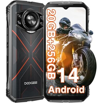 DOOGEE S Cyber Rugged 4G Téléphones Portables Débloqués, 20GB + 256GB, Batteria 10800mAh / 18W, 50MP + 16MP Smartphones, 6,58 pollici, IP68/ IP69K/ 4G Dual SIM/NFC Rouge DOOGEE S Cyber Rugged 4G Téléphones Portables Débloqués, 20GB + 256GB, Batteria 10800mAh / 18W, 50MP + 16MP Smartphones, 6,58 pollici, IP68/ IP69K/ 4G Dual SIM/NFC Rouge