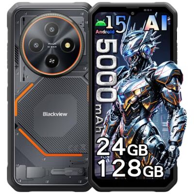Blackview Fort 2 Téléphone Portable Incassable, 24GB+128GB/2TB, Android 15 Smartphone Incassable 5000mAh, 6.56" 90Hz, 16MP Caméra IA, 4G Double SIM, WiFi 5, IP68, NFC, OTG, GPS, Noir Blackview Fort 2 Téléphone Portable Incassable, 24GB+128GB/2TB, Android 15 Smartphone Incassable 5000mAh, 6.56" 90Hz, 16MP Caméra IA, 4G Double SIM, WiFi 5, IP68, NFC, OTG, GPS, Noir