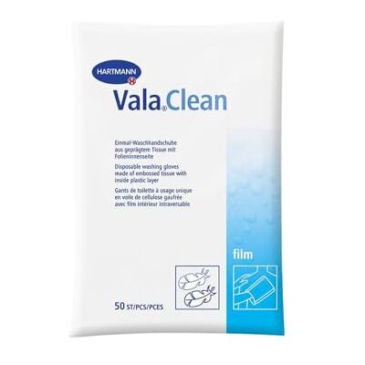 HARTMANN H Hartmann 992243 Valaclean Film Gant de Toilette 23,5 x 15,5 cm Pack 50 HARTMANN H Hartmann 992243 Valaclean Film Gant de Toilette 23,5 x 15,5 cm Pack 50