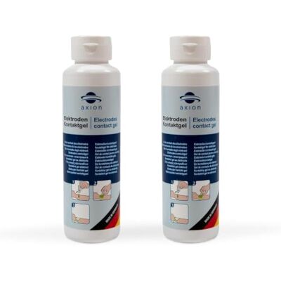 Axion 2 x 250 g de gel de contact pour électrodes de courant de barbelé Améliore la conductivité des électrodes/tampons EMS/TENS utilisés Un produit de qualité de la marque allemande Axion 2 x 250 g de gel de contact pour électrodes de courant de barbelé Améliore la conductivité des électrodes/tampons EMS/TENS utilisés Un produit de qualité de la marque allemande