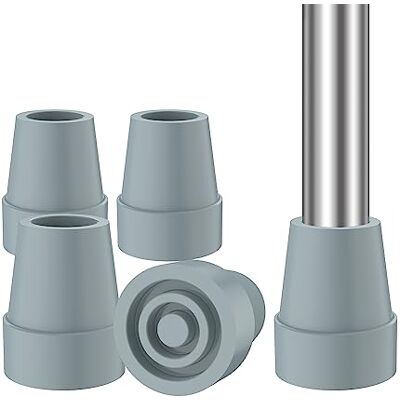 supregear Embouts de Canne (4 Pièces), 22 mm Embouts en Caoutchouc de Rechange pour Canne et Bâton, Accessoire Coussinet Pied, Gris supregear Embouts de Canne (4 Pièces), 22 mm Embouts en Caoutchouc de Rechange pour Canne et Bâton, Accessoire Coussinet Pied, Gris