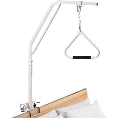 VEVOR Barre trapèze pour mobilité du lit, lit médical avec pinces et chaîne en métal, capacité de poids de 113,4 kg, barre d'aide à la traction pour personnes âgées et handicapées, idéale pour les VEVOR Barre trapèze pour mobilité du lit, lit médical avec pinces et chaîne en métal, capacité de poids de 113,4 kg, barre d'aide à la traction pour personnes âgées et handicapées, idéale pour les