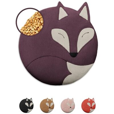 Leschi Lot de 4 coussins chauffants pour micro-ondes 100 % coton bio et blé bio Idéal comme aide naturelle pour les douleurs abdominales et menstruelles Renard, violet Leschi Lot de 4 coussins chauffants pour micro-ondes 100 % coton bio et blé bio Idéal comme aide naturelle pour les douleurs abdominales et menstruelles Renard, violet