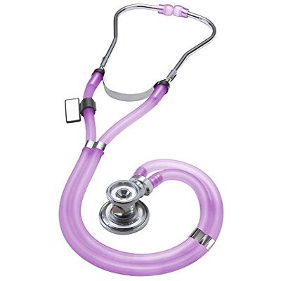 MDF Instruments Stéthoscope Sprague Rappaport Pavillon Double Et Interchangeable (Pour Adulte, Enfant, Nourrisson) Violet Translucide (MDF767-ICH) MDF Instruments Stéthoscope Sprague Rappaport Pavillon Double Et Interchangeable (Pour Adulte, Enfant, Nourrisson) Violet Translucide (MDF767-ICH)