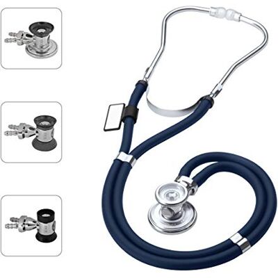 MDF Instruments Stéthoscope Sprague Rappaport Pavillon Double et Interchangeable (pour Adultes, Enfants et Nourrissons) Bleu Marine (MDF767-04) MDF Instruments Stéthoscope Sprague Rappaport Pavillon Double et Interchangeable (pour Adultes, Enfants et Nourrissons) Bleu Marine (MDF767-04)