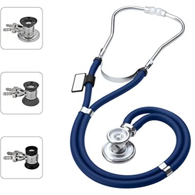 MDF Instruments Stéthoscope Sprague Rappaport Pavillon Double et Interchangeable (pour Adultes, Enfants et Nourrissons) Bleu Royal (MDF767-10) MDF Instruments Stéthoscope Sprague Rappaport Pavillon Double et Interchangeable (pour Adultes, Enfants et Nourrissons) Bleu Royal (MDF767-10)