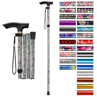 supregear Canne de marche pliante , réglable en hauteur sur 5 positions, légère et portable, avec dragonne et poignée en T, pour personnes âgées et personnes handicapées (hommes et femmes), vert gazon supregear Canne de marche pliante , réglable en hauteur sur 5 positions, légère et portable, avec dragonne et poignée en T, pour personnes âgées et personnes handicapées (hommes et femmes), vert gazon