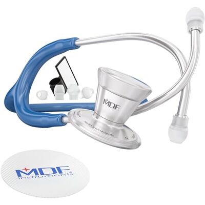 MDF Instruments MDF ProCardial Core MDF797T-10 Stéthoscope léger à deux têtes en titane avec pavillon et tête de lit en titane Bleu roi MDF Instruments MDF ProCardial Core MDF797T-10 Stéthoscope léger à deux têtes en titane avec pavillon et tête de lit en titane Bleu roi