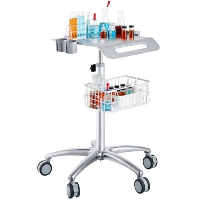 VEVOR Chariot médical, chariot de salon avec roues, chariot mobile réglable en hauteur de 68 à 109 cm, stations de salon en métal pour coiffeurs, chariot de laboratoire de bureau roulant pour VEVOR Chariot médical, chariot de salon avec roues, chariot mobile réglable en hauteur de 68 à 109 cm, stations de salon en métal pour coiffeurs, chariot de laboratoire de bureau roulant pour