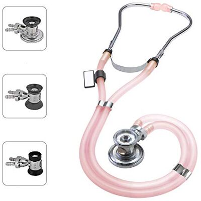 MDF Instruments Stéthoscope Sprague Rappaport Pavillon Double Et Interchangeable (Pour Adulte, Enfant, Nourrisson) Rose Translucide (MDF767-ICO) MDF Instruments Stéthoscope Sprague Rappaport Pavillon Double Et Interchangeable (Pour Adulte, Enfant, Nourrisson) Rose Translucide (MDF767-ICO)