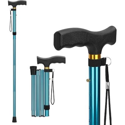 supregear Canne de Marche Pliable Bâton de Marche Réglable en Hauteur, Canne de Voyage Légère et Flexible, Aide à la Mobilité Pliable pour Équilibre, pour Hommes et Femmes supregear Canne de Marche Pliable Bâton de Marche Réglable en Hauteur, Canne de Voyage Légère et Flexible, Aide à la Mobilité Pliable pour Équilibre, pour Hommes et Femmes