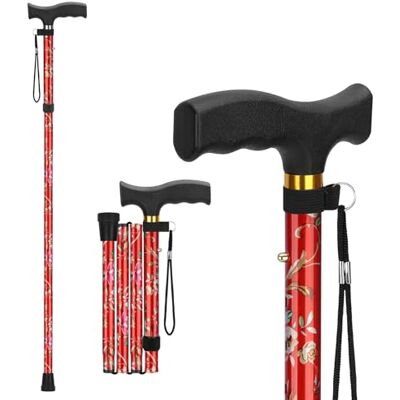 supregear Canne de Marche Pliable Bâton de Marche Réglable en Hauteur, Canne de Voyage Légère et Flexible, Aide à la Mobilité Pliable pour Équilibre, pour Hommes et Femmes supregear Canne de Marche Pliable Bâton de Marche Réglable en Hauteur, Canne de Voyage Légère et Flexible, Aide à la Mobilité Pliable pour Équilibre, pour Hommes et Femmes