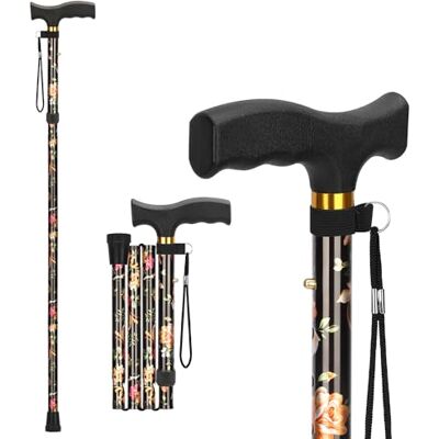 supregear Canne de Marche Pliable Bâton de Marche Réglable en Hauteur, Canne de Voyage Légère et Flexible, Aide à la Mobilité Pliable pour Équilibre, pour Hommes et Femmes supregear Canne de Marche Pliable Bâton de Marche Réglable en Hauteur, Canne de Voyage Légère et Flexible, Aide à la Mobilité Pliable pour Équilibre, pour Hommes et Femmes