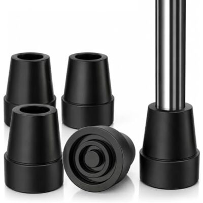 supregear Embouts de Canne (4 Pièces), 19 mm Embouts en Caoutchouc de Rechange pour Canne et Bâton, Accessoire Coussinet Pied, Noir supregear Embouts de Canne (4 Pièces), 19 mm Embouts en Caoutchouc de Rechange pour Canne et Bâton, Accessoire Coussinet Pied, Noir