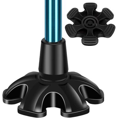supregear Embout de Canne avec 6 Griffes, Antidérapant 6 Support Caoutchouc Embout de Remplacement Autoportant pour Canne de Marche Standard de 16 mm de Diamètre Canne Pliante Accessoire, Noir supregear Embout de Canne avec 6 Griffes, Antidérapant 6 Support Caoutchouc Embout de Remplacement Autoportant pour Canne de Marche Standard de 16 mm de Diamètre Canne Pliante Accessoire, Noir
