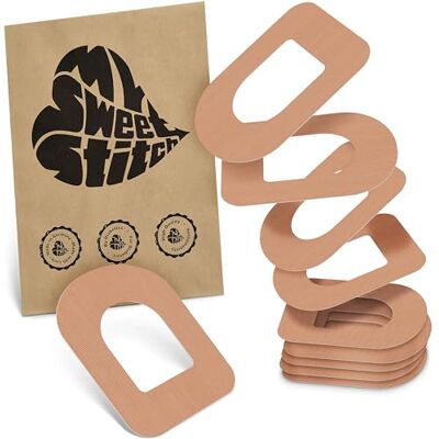 MySweetStitch Omnipod Ringpatch – 10x patchs de fixation ovales pour pompe à insuline, maintien extra fort autour du pod, imperméable & doux pour la peau, hypoallergénique, Made in Germany, Beige MySweetStitch Omnipod Ringpatch – 10x patchs de fixation ovales pour pompe à insuline, maintien extra fort autour du pod, imperméable & doux pour la peau, hypoallergénique, Made in Germany, Beige