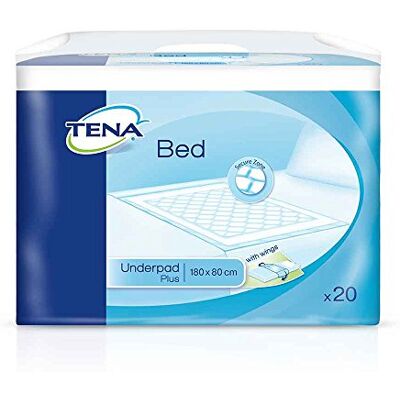 TENA Lot de 20 coussins jetables pour lit et chaise 180 x 80 cm TENA Lot de 20 coussins jetables pour lit et chaise 180 x 80 cm